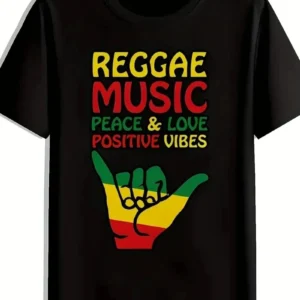 Men'S Retro Reggae Music Graphic T-Shirt