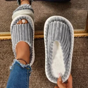 Women's New EVA Home Half-Slippers with Peep-Toe Striped Design
