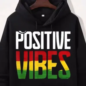 Men's Rasta VIBES Gradient Graphic Pullover Hoodie